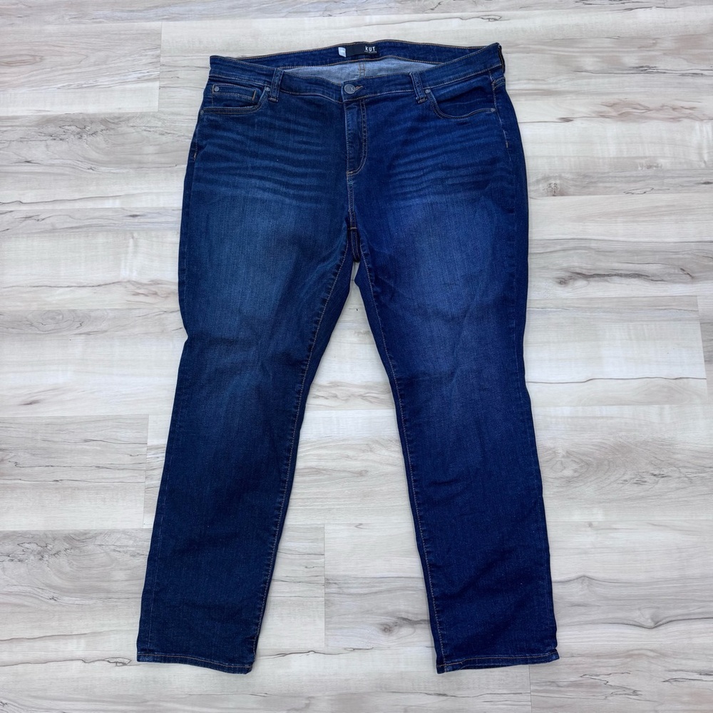KUT from the Kloth Catherine Boyfriend, Plus Size 18W dark wash